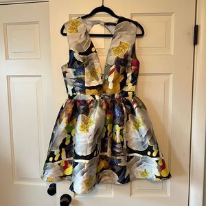 Hesperus multicolor prom party mini dress L